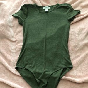 Forever 21 Olive Green Bodysuit